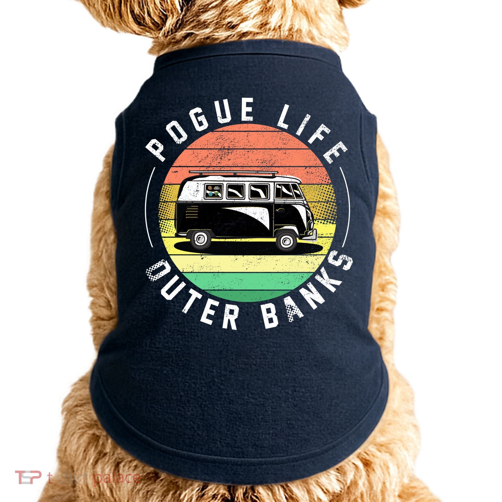 Pogue Life Retro Hippy Bus Doggie Tank