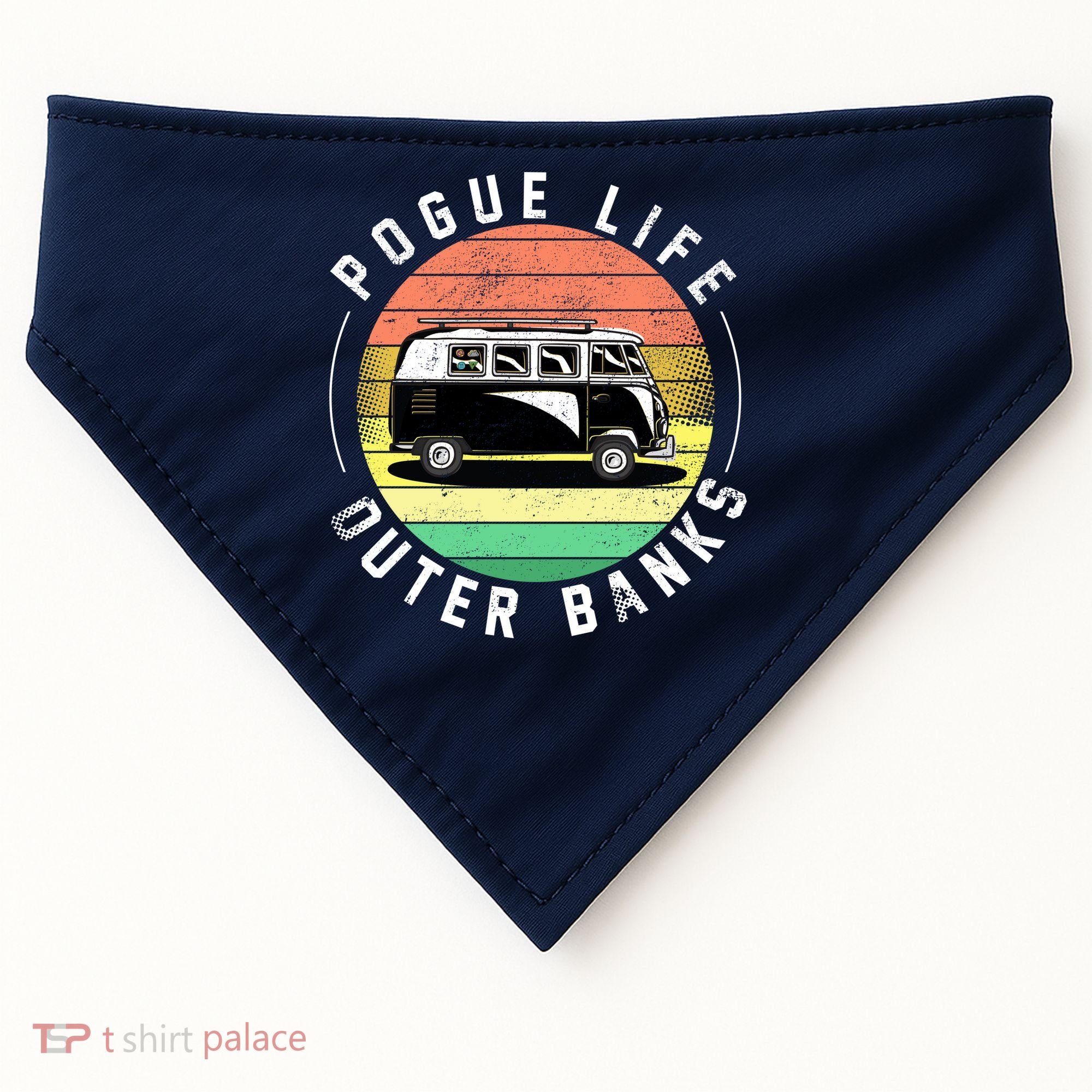 Pogue Life Retro Hippy Bus USA-Made Doggie Bandana