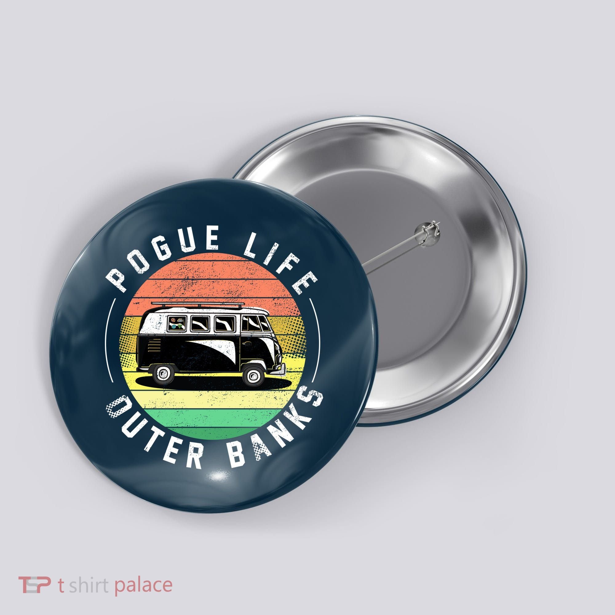 Pogue Life Retro Hippy Bus Button