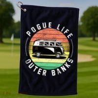 Pogue Life Retro Hippy Bus Golf Towel thumb 1