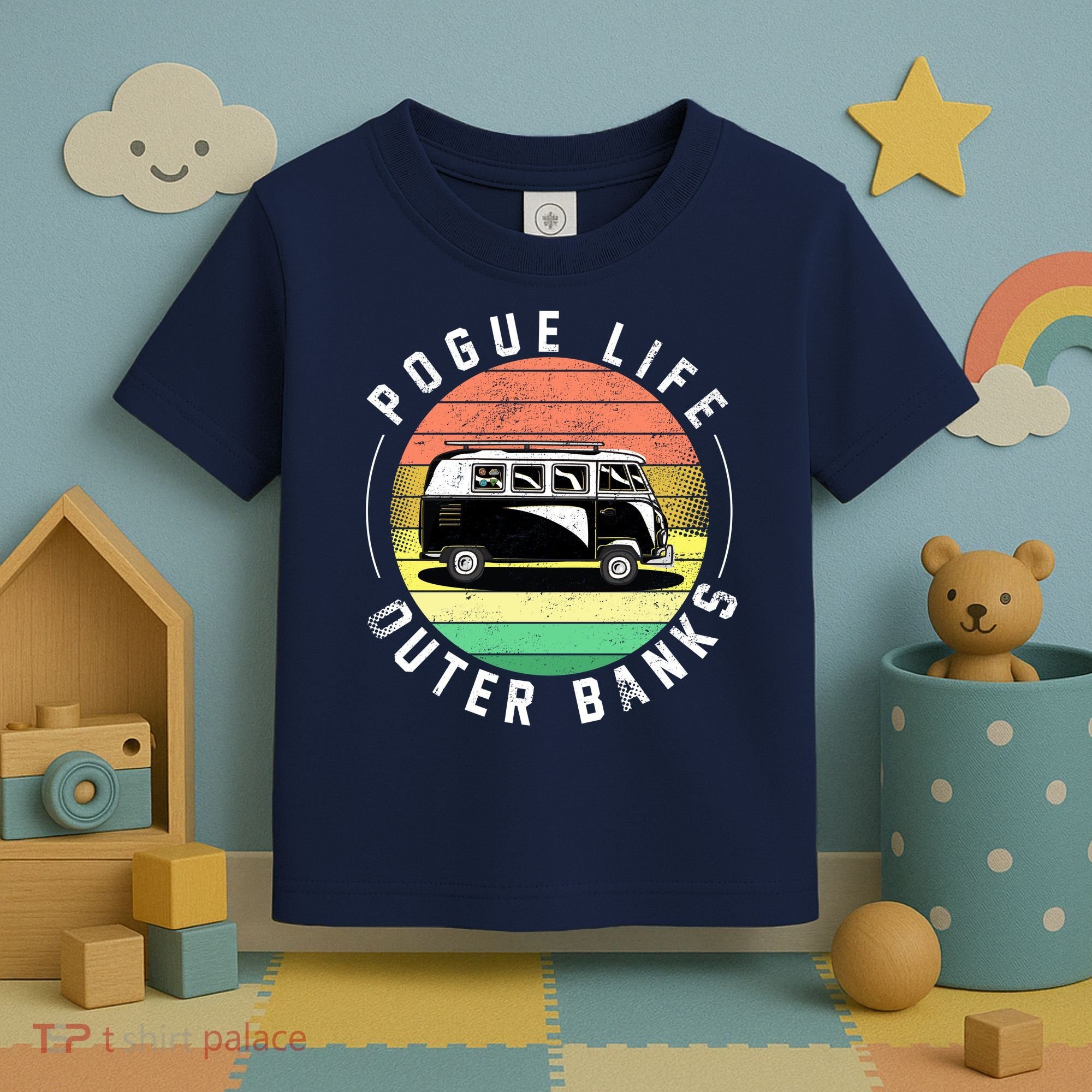 Pogue Life Retro Hippy Bus Toddler T-Shirt