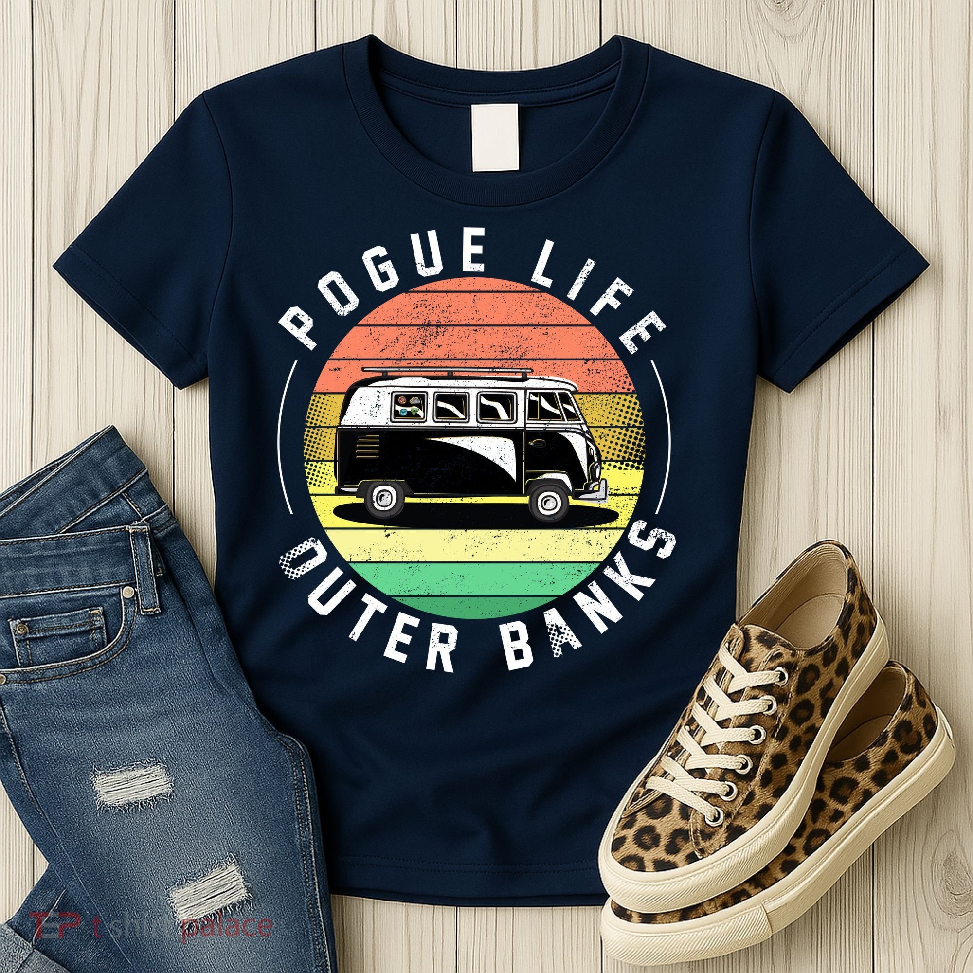 Pogue Life Retro Hippy Bus Women's T-Shirt
