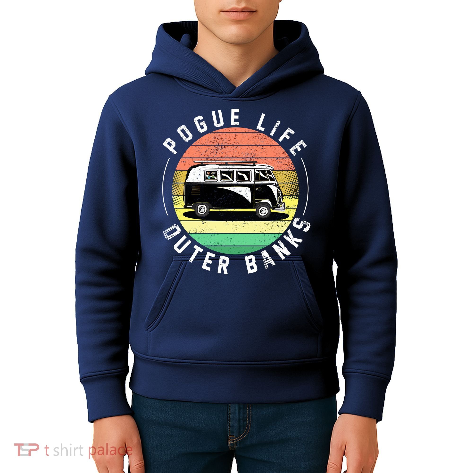 Pogue Life Retro Hippy Bus Kids Hoodie