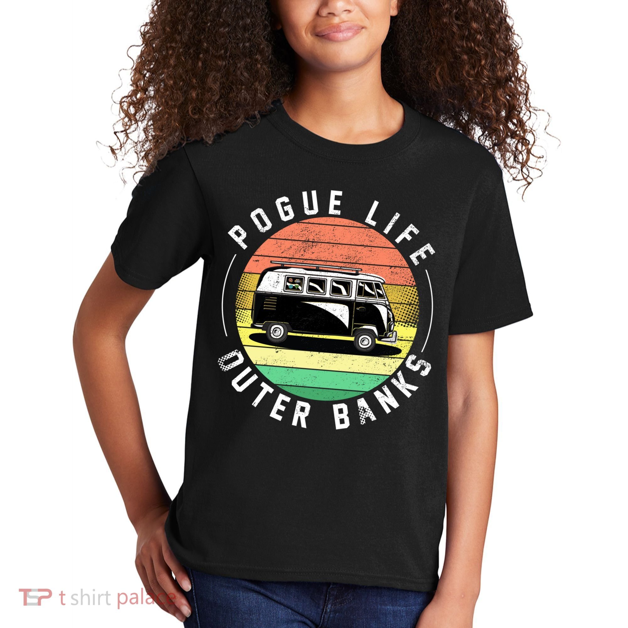 Pogue Life Retro Hippy Bus Kids T-Shirt