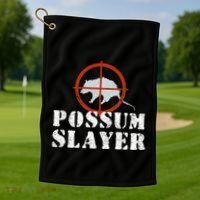 Possum Opossum Hunting Golf Towel thumb 1