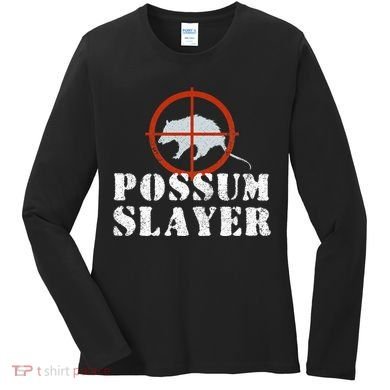 Possum Opossum Hunting Women's Long Sleeve Shirt
