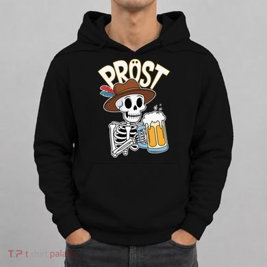 Prost Oktoberfest Halloween Skeleton Hoodie