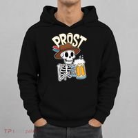 Prost Oktoberfest Halloween Skeleton Hoodie thumb 0