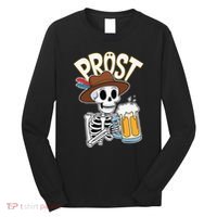 Prost Oktoberfest Halloween Skeleton Long Sleeve Shirt thumb 0