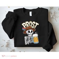Prost Oktoberfest Halloween Skeleton Sweatshirt thumb 2