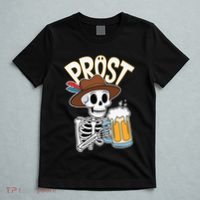 Prost Oktoberfest Halloween Skeleton T-Shirt thumb 5