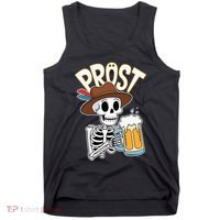 Prost Oktoberfest Halloween Skeleton Tank Top thumb 0