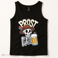 Prost Oktoberfest Halloween Skeleton Tank Top thumb 2
