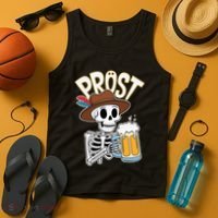 Prost Oktoberfest Halloween Skeleton Tank Top thumb 4