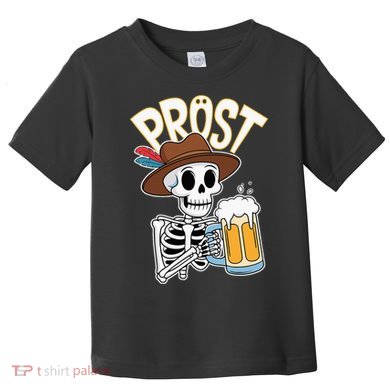 Prost Oktoberfest Halloween Skeleton Toddler T-Shirt