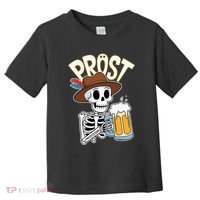 Prost Oktoberfest Halloween Skeleton Toddler T-Shirt thumb 0