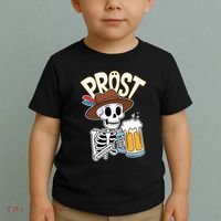 Prost Oktoberfest Halloween Skeleton Toddler T-Shirt thumb 2