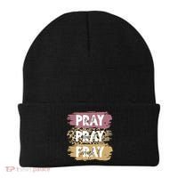 Pray On It Pray Over It Pray Through It Prayer Faith Religious Beanie thumb 0
