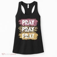 Pray On It Pray Over It Pray Through It Prayer Faith Religious Women's Tank Top thumb 0