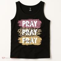 Pray On It Pray Over It Pray Through It Prayer Faith Religious Tank Top thumb 2
