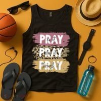 Pray On It Pray Over It Pray Through It Prayer Faith Religious Tank Top thumb 4