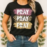 Pray On It Pray Over It Pray Through It Prayer Faith Religious Women's T-Shirt thumb 2
