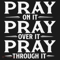 Pray On It Pray Over It Pray Through It Christian Faith Women's Hoodie thumb 2