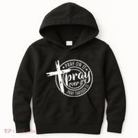Pray On It Pray Over It Pray Through It Christian Kids Hoodie thumb 0