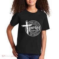 Pray On It Pray Over It Pray Through It Christian Kids T-Shirt thumb 2