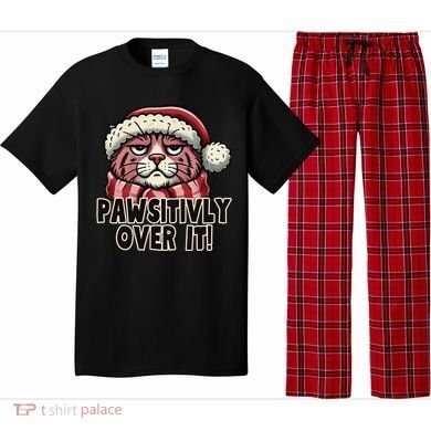 Pawsitively Over It Funny Grumpy Cat Christmas Great Gift Pajama Set