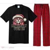 Pawsitively Over It Funny Grumpy Cat Christmas Great Gift Pajama Set thumb 0