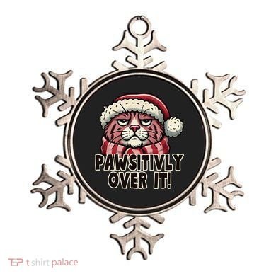 Pawsitively Over It Funny Grumpy Cat Christmas Great Gift Ornament