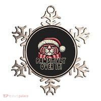 Pawsitively Over It Funny Grumpy Cat Christmas Great Gift Ornament thumb 0