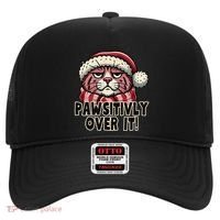 Pawsitively Over It Funny Grumpy Cat Christmas Great Gift Hat thumb 0