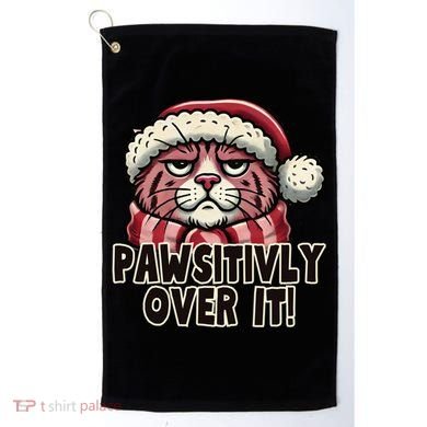 Pawsitively Over It Funny Grumpy Cat Christmas Great Gift Golf Towel