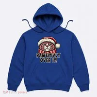 Pawsitively Over It Funny Grumpy Cat Christmas Great Gift Hoodie thumb 0