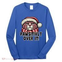 Pawsitively Over It Funny Grumpy Cat Christmas Great Gift Long Sleeve Shirt thumb 0