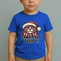 Pawsitively Over It Funny Grumpy Cat Christmas Great Gift Toddler T-Shirt thumb 2