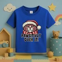 Pawsitively Over It Funny Grumpy Cat Christmas Great Gift Toddler T-Shirt thumb 3