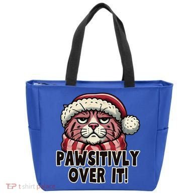 Pawsitively Over It Funny Grumpy Cat Christmas Great Gift Tote Bag