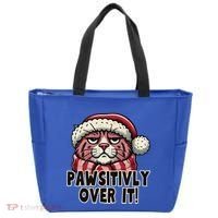 Pawsitively Over It Funny Grumpy Cat Christmas Great Gift Tote Bag thumb 0