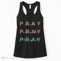 Pray On It Pray Over It Pray Through It Women's Tank Top thumb 0