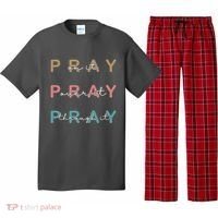 Pray On It Pray Over It Pray Through It Pajama Set thumb 0