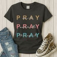 Pray On It Pray Over It Pray Through It Women's T-Shirt thumb 3