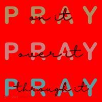Pray On It Pray Over It Pray Through It Santa Hat thumb 1