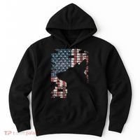 Police Officer K9 Dog Shep Pd American Flag Silhouette Hoodie thumb 0