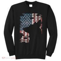 Police Officer K9 Dog Shep Pd American Flag Silhouette Sweatshirt thumb 0