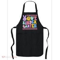Peace Out Kindergarten Graduation Smile Face Last Day Apron thumb 0