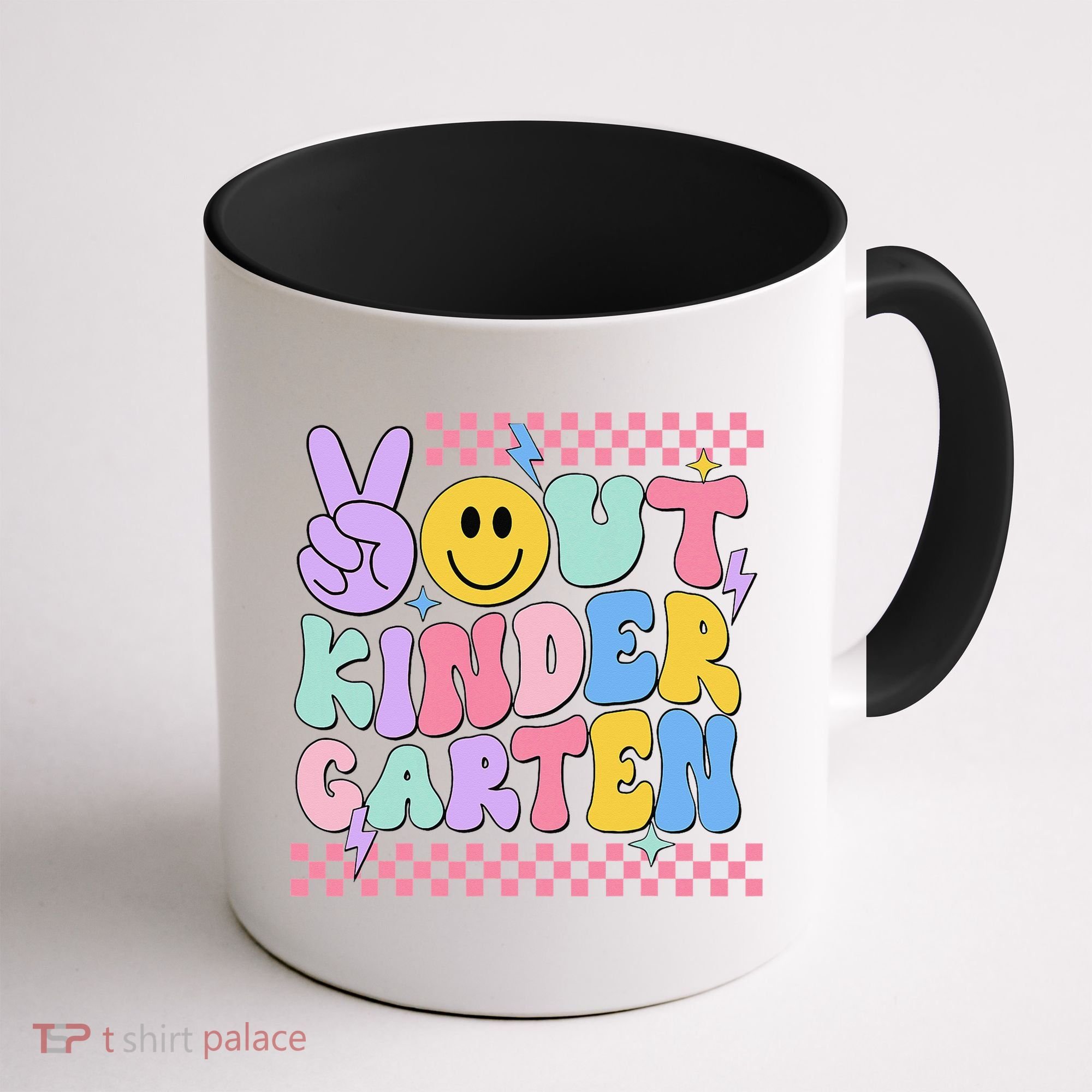 Peace Out Kindergarten Graduation Smile Face Last Day Coffee Mug