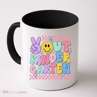Peace Out Kindergarten Graduation Smile Face Last Day Coffee Mug thumb 0